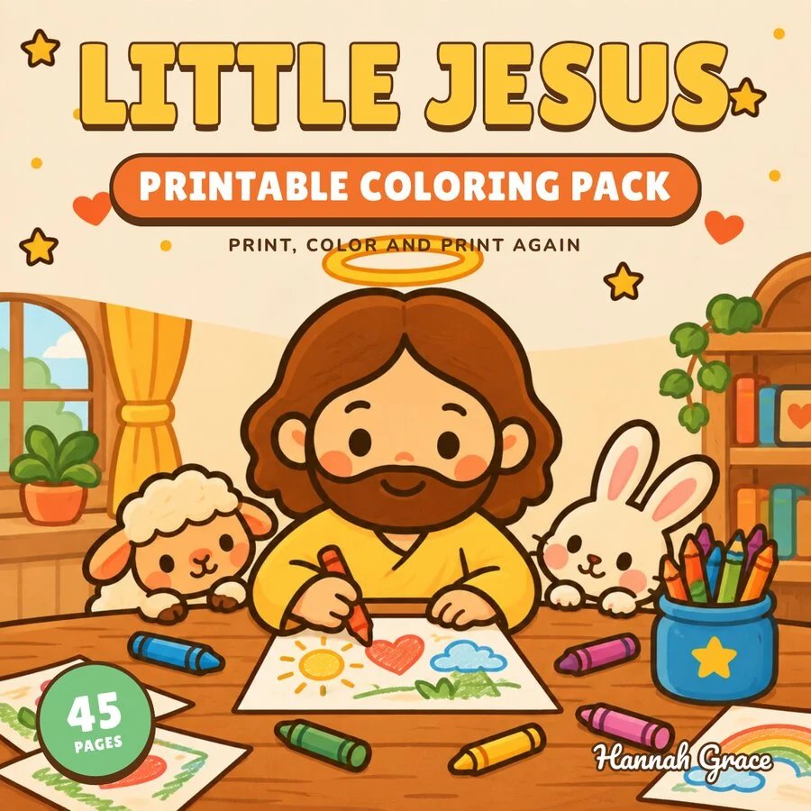 Little Jesus Printable Coloring Pack cover